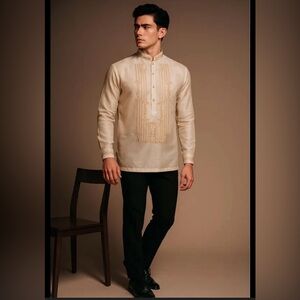 Men's Cream Dress Shirt Barong